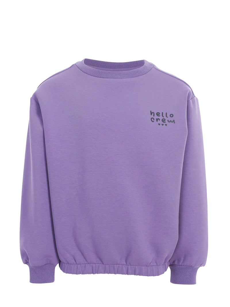 Meisjes Scuba Sweater van LOOXS Little in de kleur VERBENA PURPLE.
