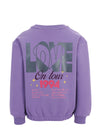 Meisjes Scuba Sweater van LOOXS Little in de kleur VERBENA PURPLE.