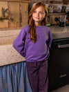 Meisjes Scuba Sweater van LOOXS Little in de kleur VERBENA PURPLE.