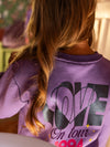 Meisjes Scuba Sweater van LOOXS Little in de kleur VERBENA PURPLE.