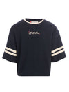 Meisjes Interlock T-Shirt van LOOXS Little in de kleur night blue.