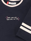 Meisjes Interlock T-Shirt van LOOXS Little in de kleur night blue.