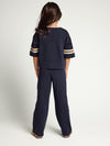 Meisjes Interlock T-Shirt van LOOXS Little in de kleur night blue.