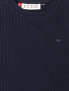 Meisjes Rib Tee van LOOXS Little in de kleur night blue.
