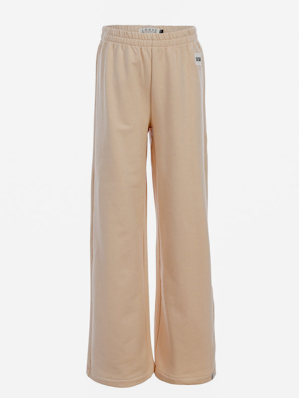Meisjes Sweat Wideleg van LOOXS Little in de kleur Latte in maat 128.