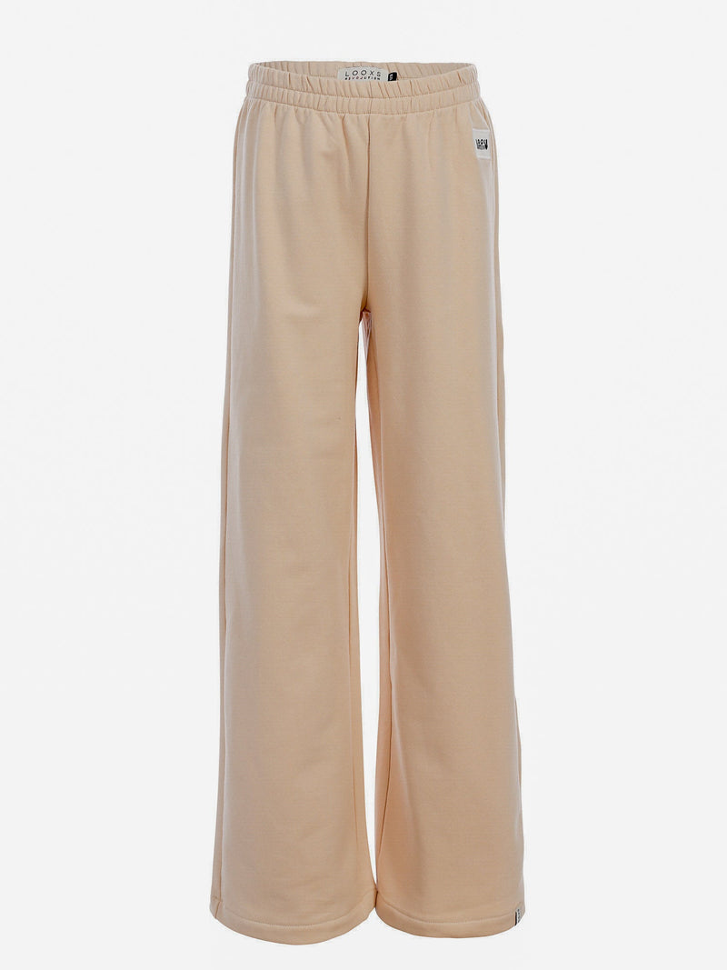 Meisjes Sweat Wideleg van LOOXS Little in de kleur Latte in maat 128.