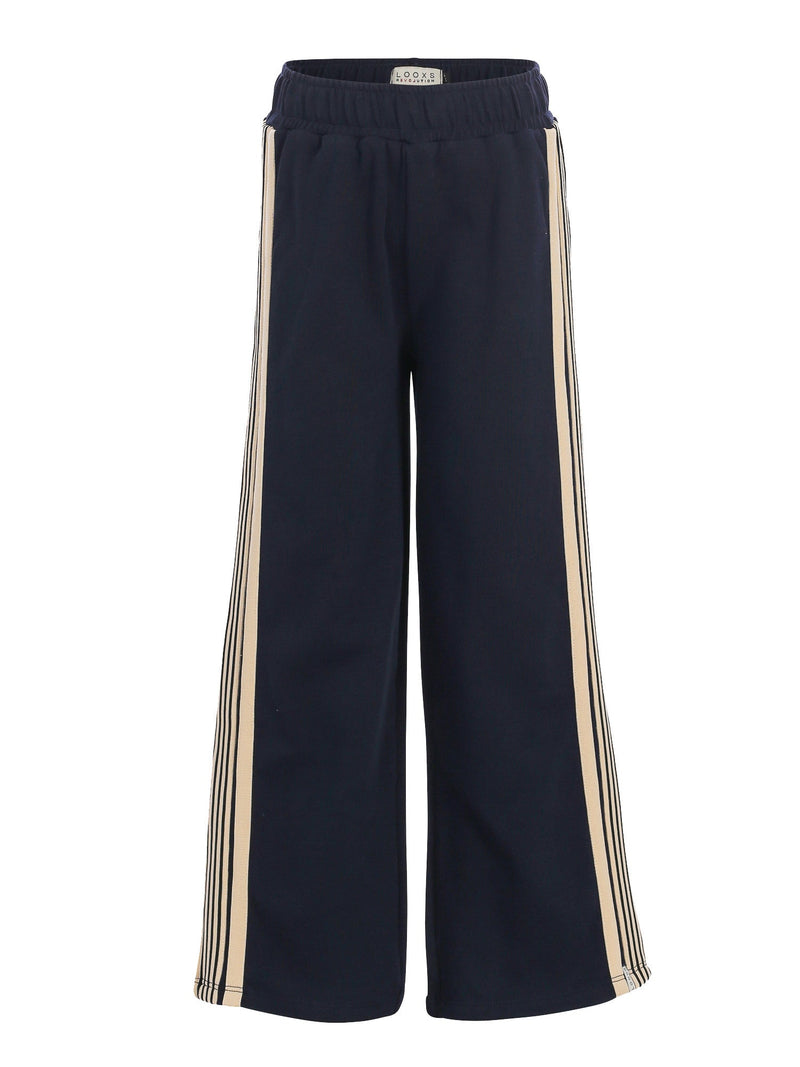 Meisjes Interlock Pants van LOOXS Little in de kleur night blue in maat 128.