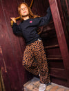 Meisjes Leopard Wideleg van LOOXS Little in de kleur LEOPARD LOVE.