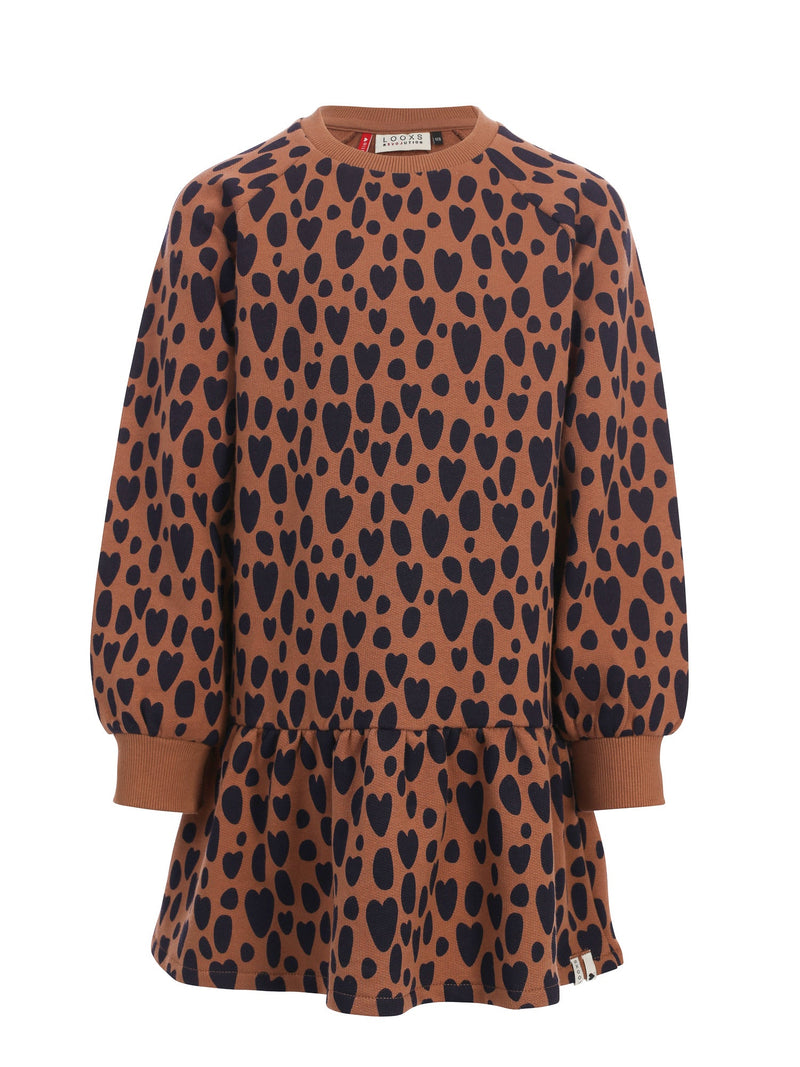 Meisjes Leopard Dress van LOOXS Little in de kleur LEOPARD LOVE.