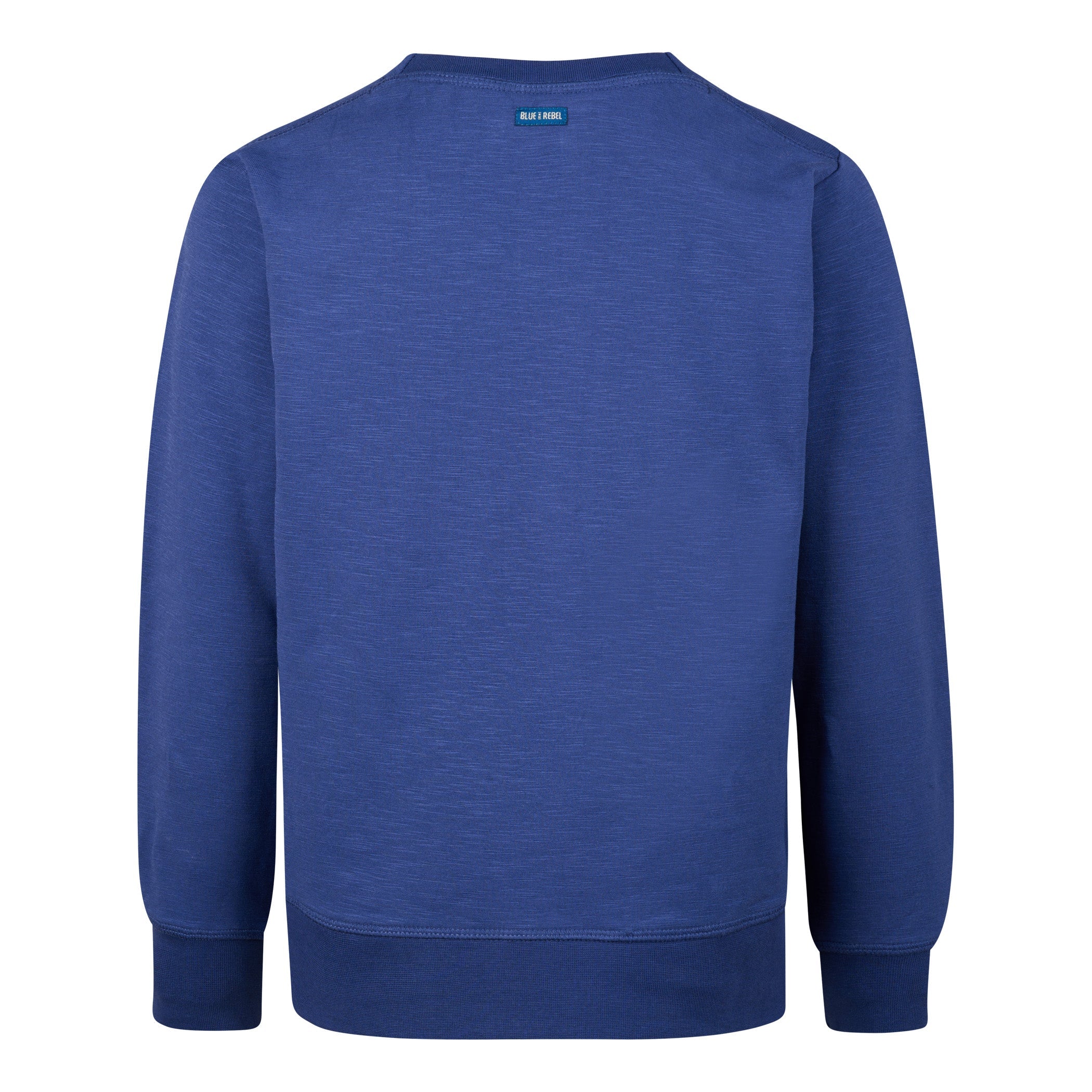 Jongens Sweater Panel Print Kiefer van Blue Rebel in de kleur Twilight Blue in maat 170-176.