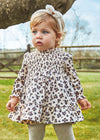 Mayoral Printed smocked stitch dress