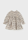 Mayoral Printed smocked stitch dress