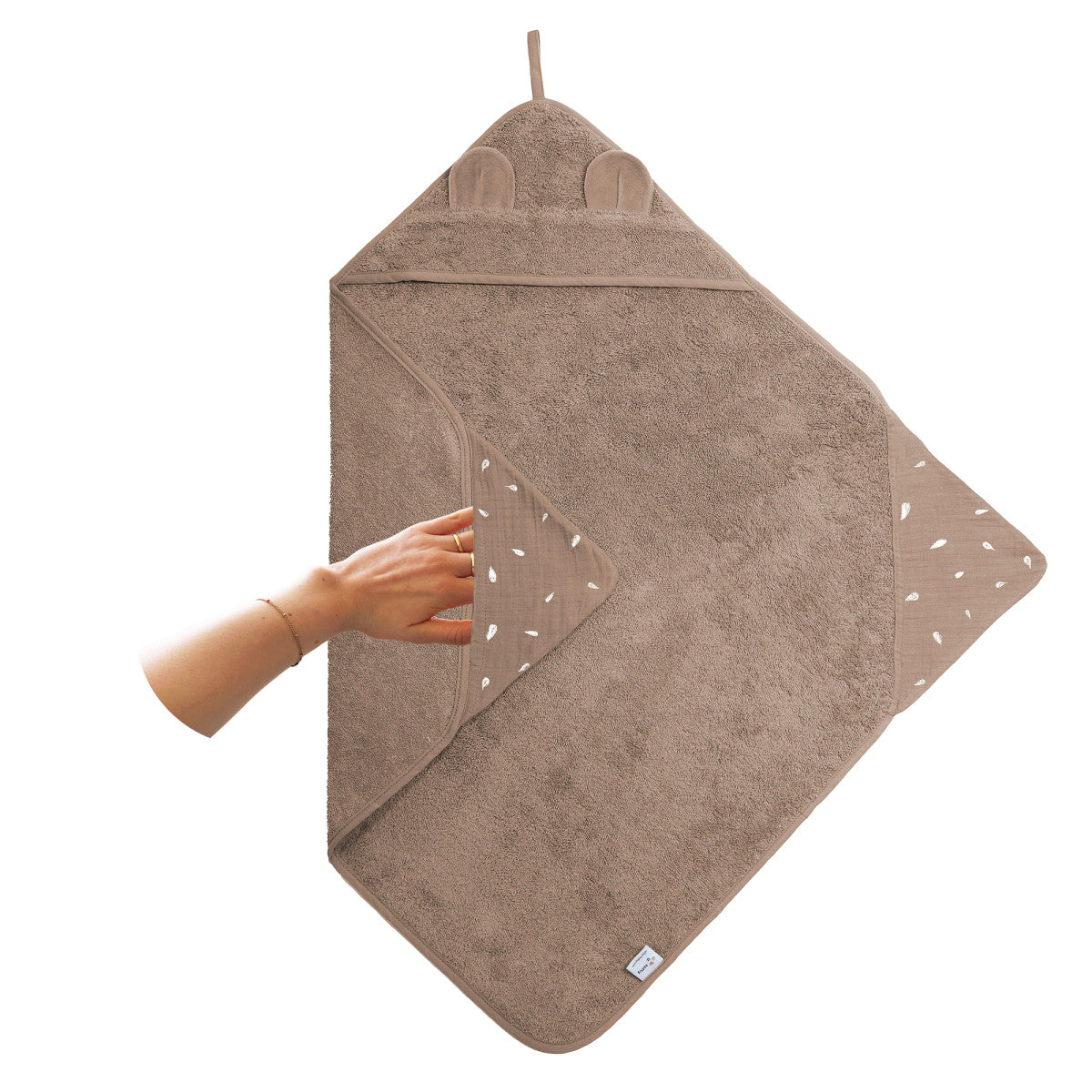 Nifty 2-in-1 badcape badstof Mocha