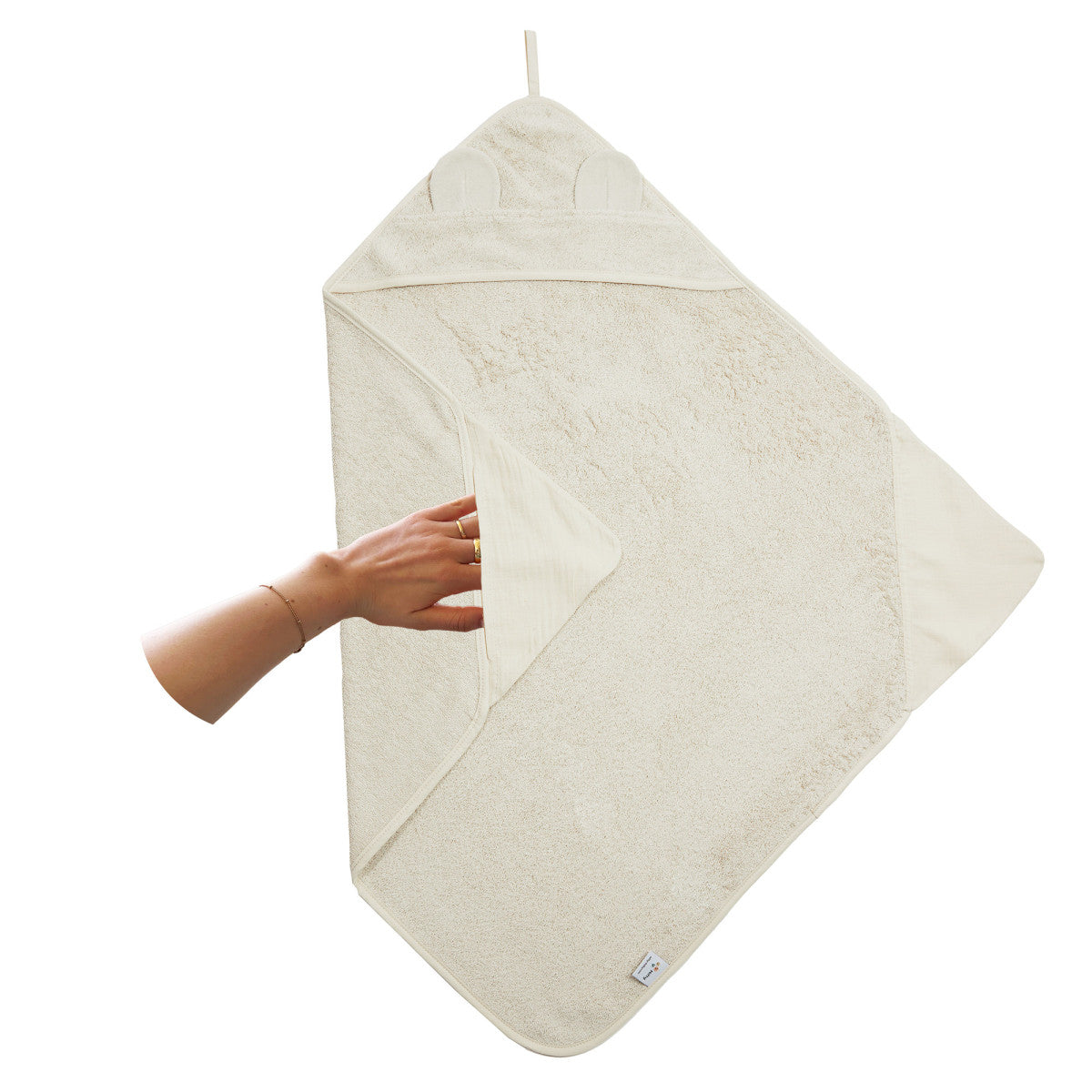 Nifty 2-in-1 badcape badstof Vanilla
