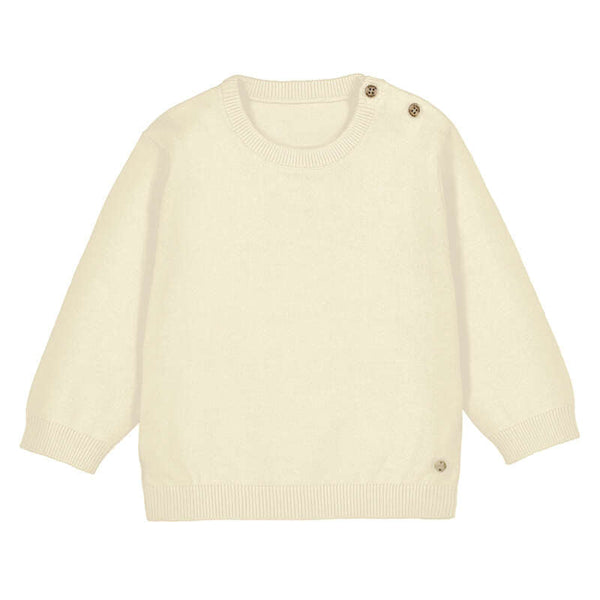 Jongens Basic cotton jumper           van Mayoral in de kleur Oat vig    in maat 86.