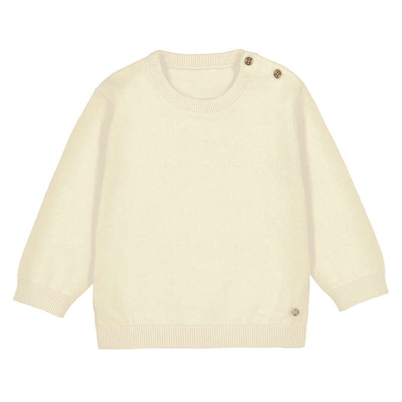 Jongens Basic cotton jumper           van Mayoral in de kleur Oat vig    in maat 86.