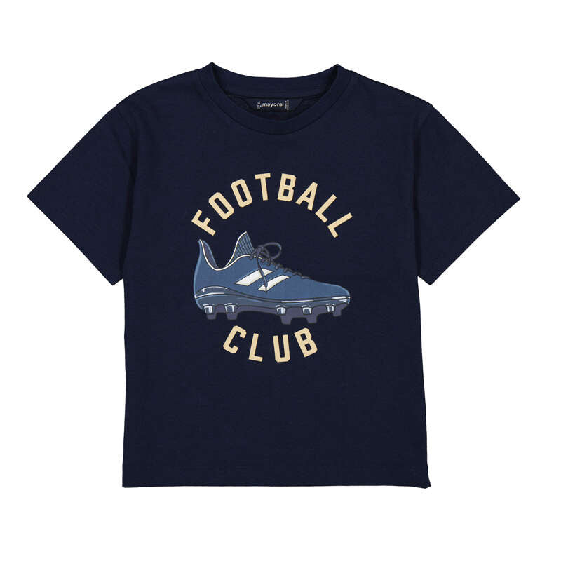 Jongens Football club shirt           van Mayoral in de kleur Navy       in maat 128.