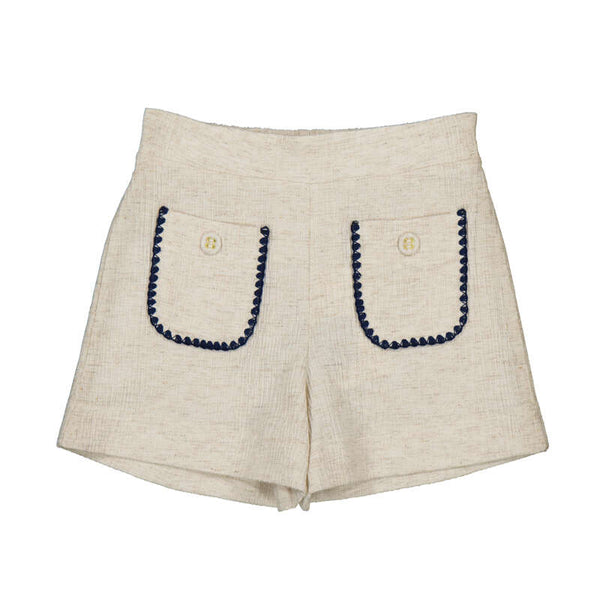Meisjes Shorts                        van Mayoral in de kleur Linen      in maat 128.