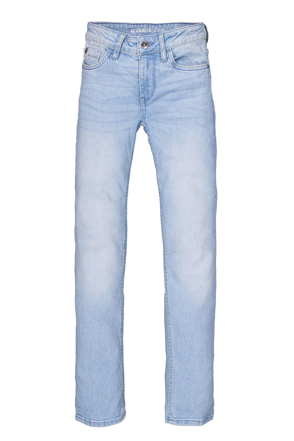 Jongens Jeans Tavio light used van Garcia in de kleur Light used in maat 152.