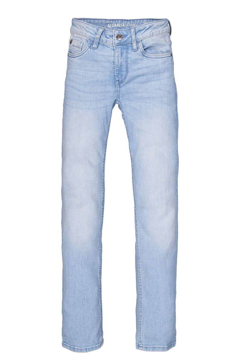 Jongens Jeans Tavio light used van Garcia in de kleur Light used in maat 152.