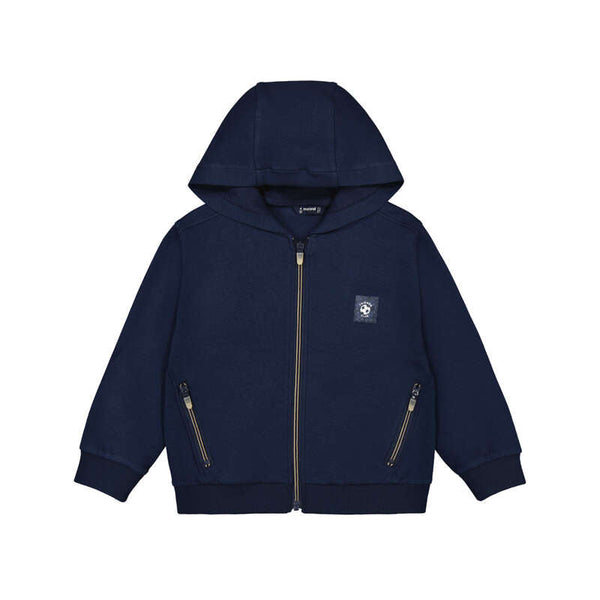Jongens Sweatshirt with zipper        van Mayoral in de kleur Navy       in maat 128.