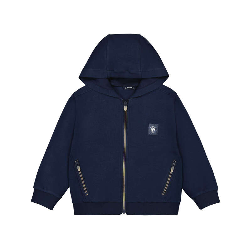 Jongens Sweatshirt with zipper        van Mayoral in de kleur Navy       in maat 128.