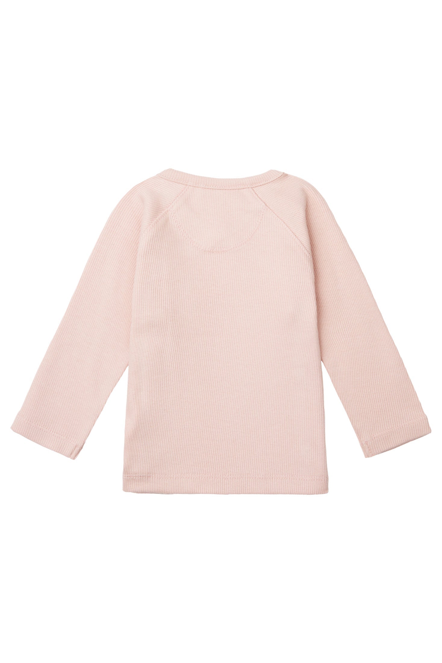 Meisjes Tee wrap rib Nanyuki long sleeve van Noppies in de kleur Rose Smoke in maat 68.