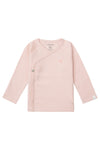 Meisjes Tee wrap rib Nanyuki long sleeve van Noppies in de kleur Rose Smoke in maat 68.