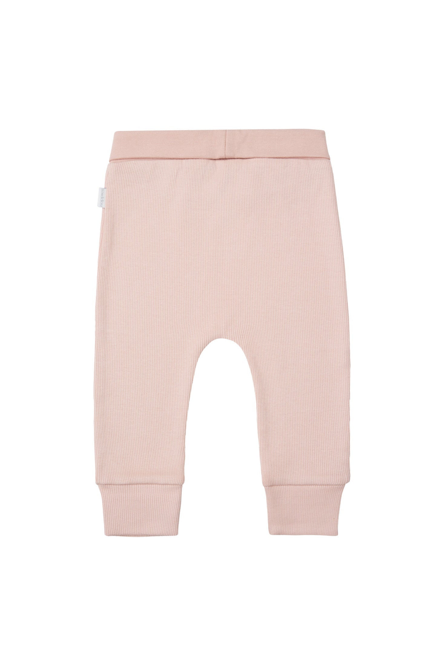 Meisjes Pants comfort rib Naura van Noppies in de kleur Rose Smoke in maat 68.