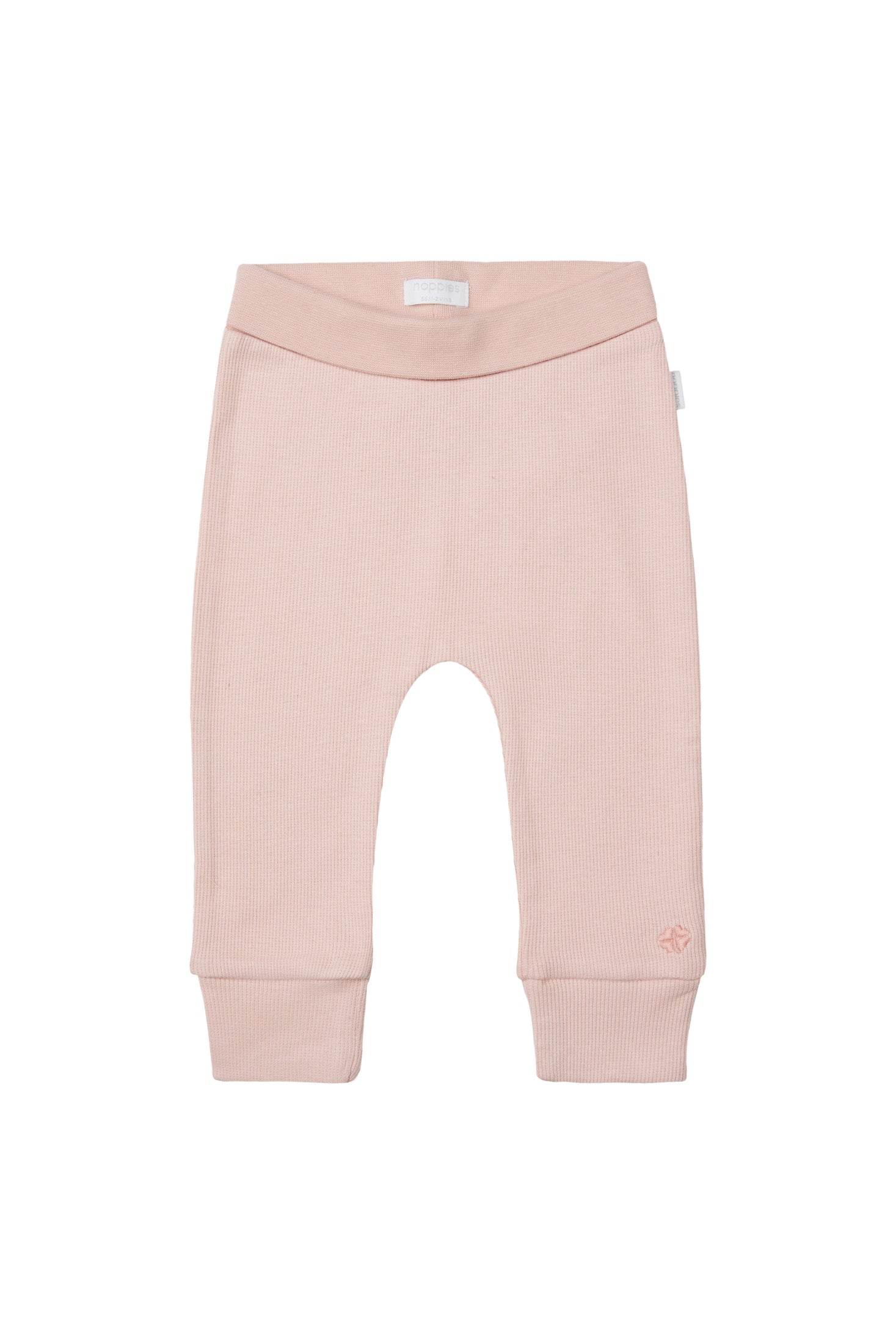 Meisjes Pants comfort rib Naura van Noppies in de kleur Rose Smoke in maat 68.