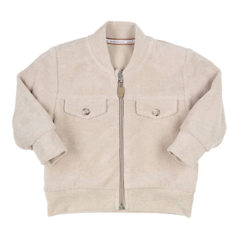 Jongens Cardigan Ido van Gymp in de kleur Beige in maat 86.