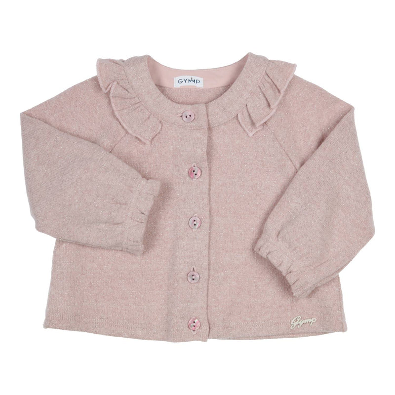 Meisjes Cardigan Lucia van Gymp in de kleur Old Rose in maat 86.