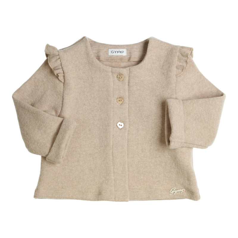 Meisjes Cardigan Gillo van Gymp in de kleur Beige in maat 86.