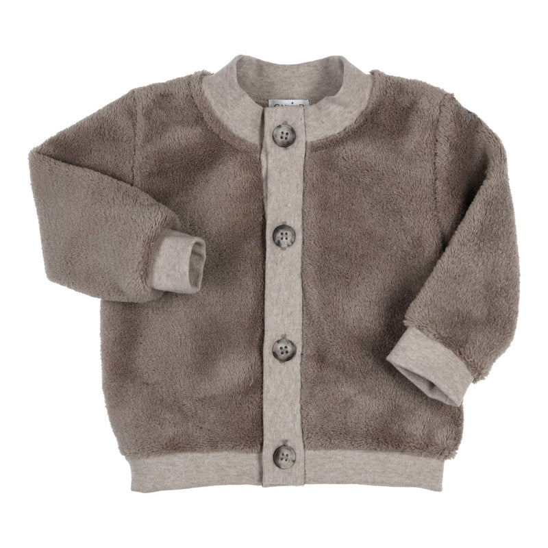Jongens Cardigan Teddy van Gymp in de kleur Taupe in maat 92.