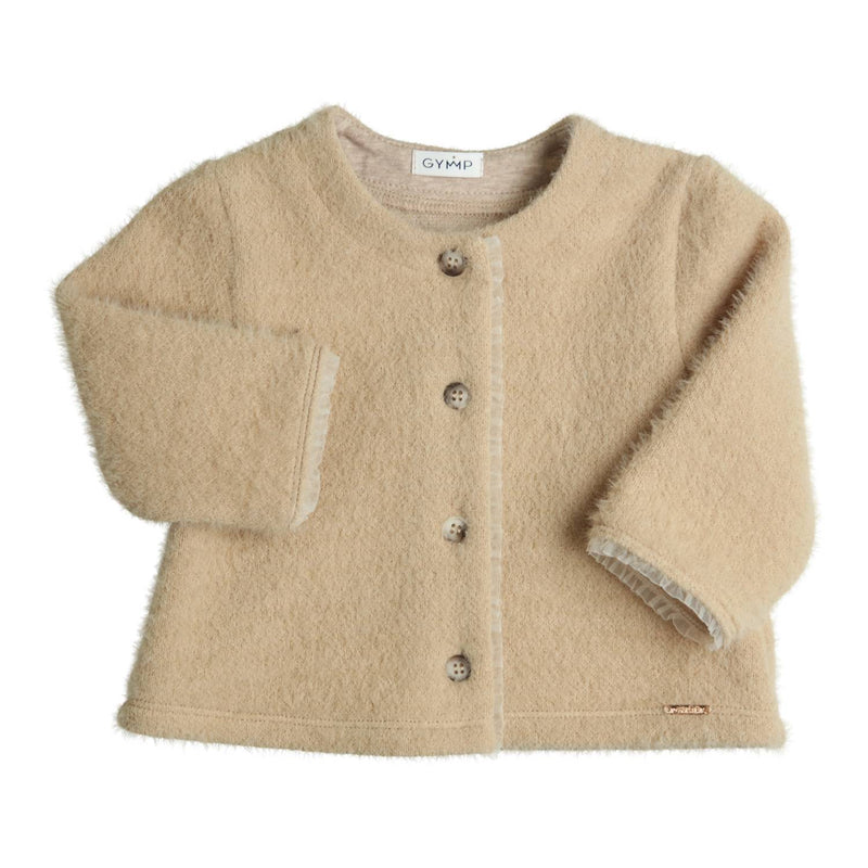 Meisjes Cardigan Bonnie van Gymp in de kleur Beige in maat 92.