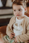 Meisjes Cardigan Bonnie van Gymp in de kleur Beige in maat 92.