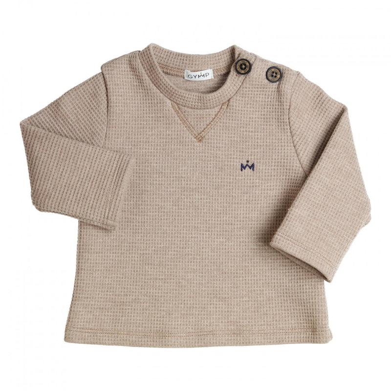 Jongens Sweater Medgar van Gymp in de kleur Beige in maat 86.