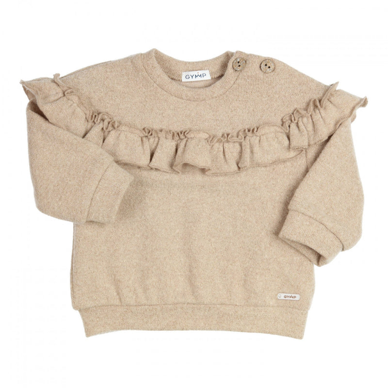 Meisjes Sweater Lucia van Gymp in de kleur Beige in maat 86.