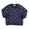 Jongens Sweater Beerie van Gymp in de kleur Navy - Brown in maat 86.