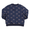 Jongens Sweater Beerie van Gymp in de kleur Navy - Brown in maat 86.