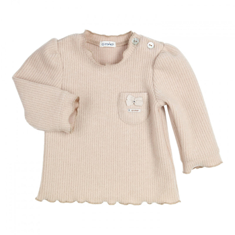 Meisjes Pullover Billy van Gymp in de kleur Beige in maat 86.
