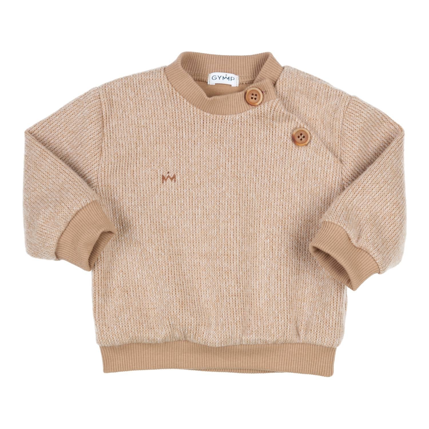 Jongens Sweater Koby van Gymp in de kleur Camel in maat 86.