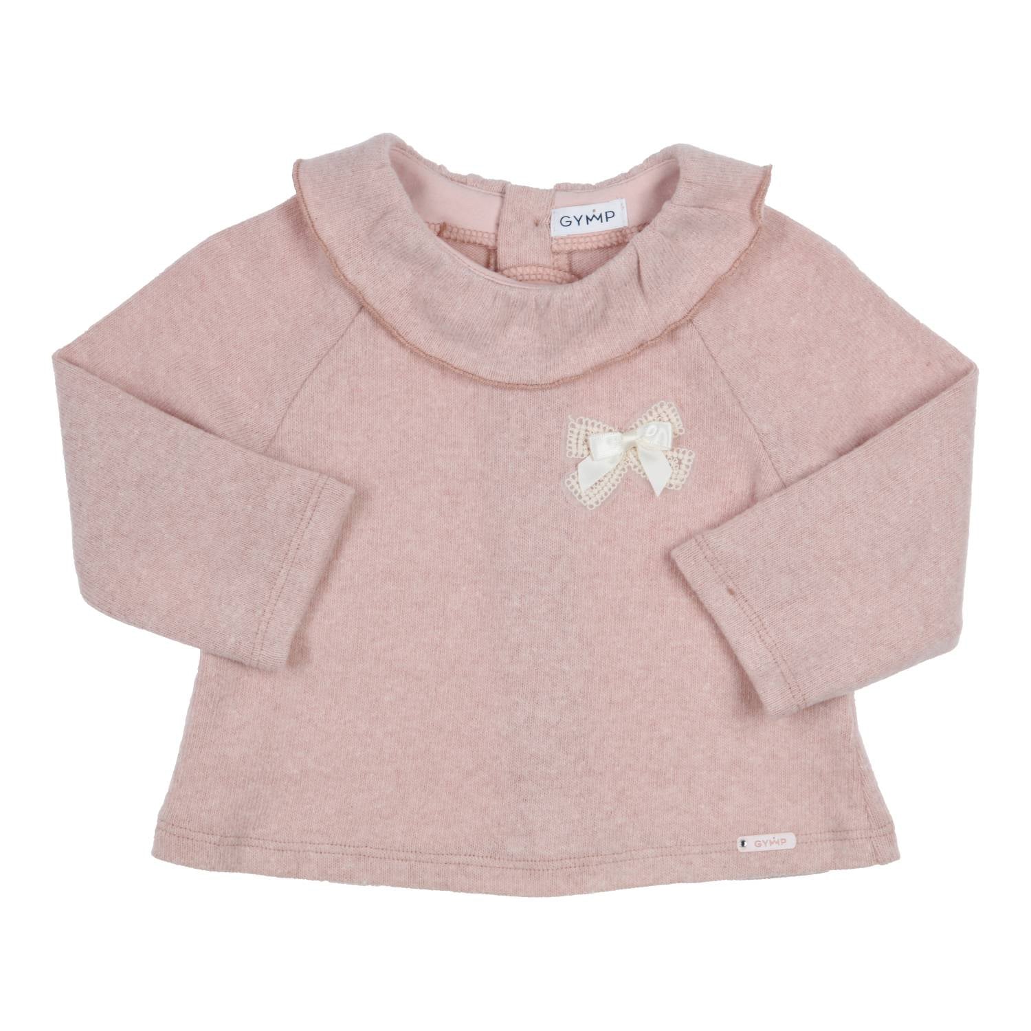 Meisjes Sweater Bobo van Gymp in de kleur Old Rose in maat 86.