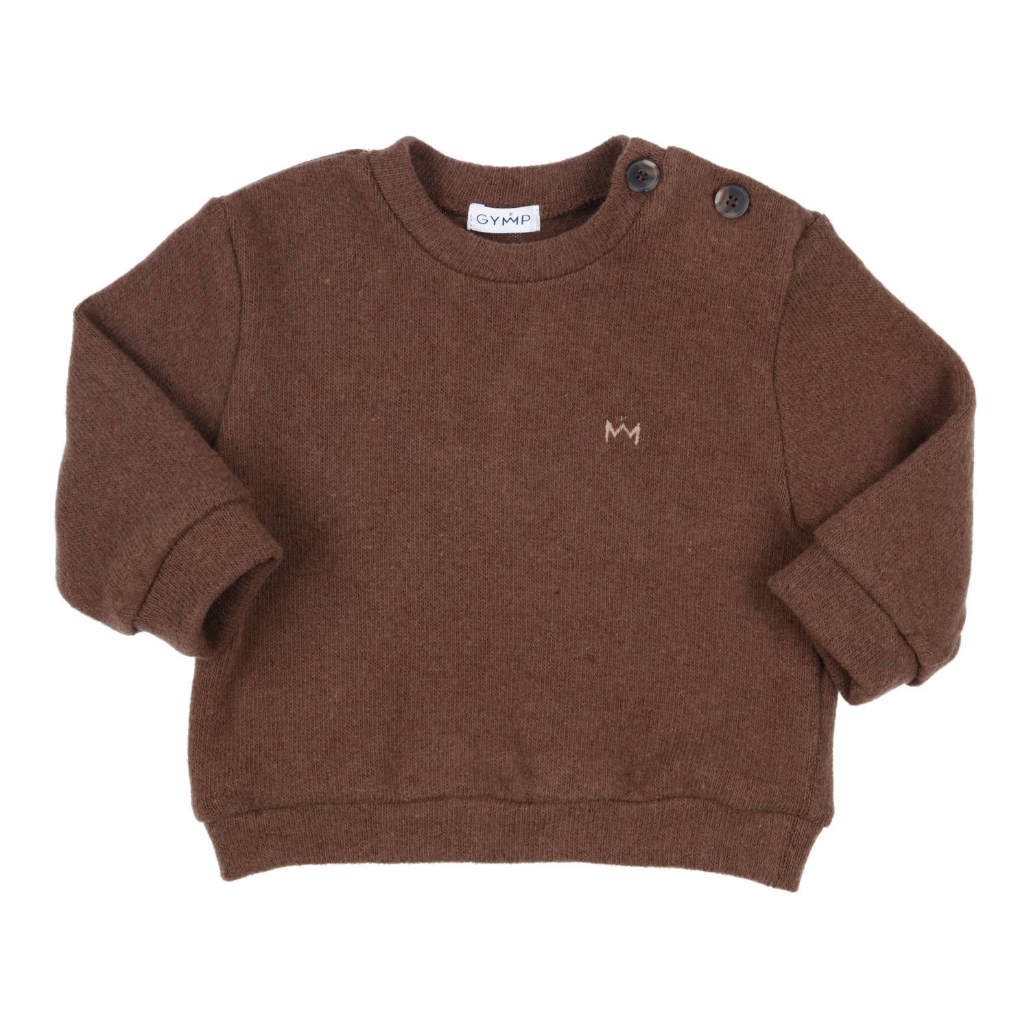 Jongens Sweater Gillo van Gymp in de kleur Brown in maat 86.