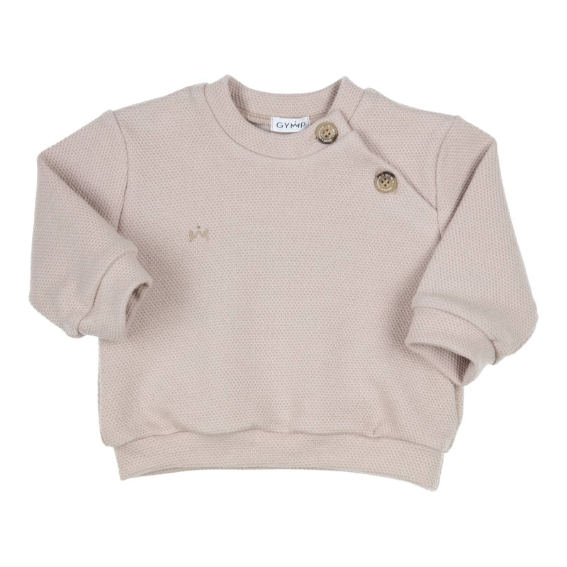 Jongens Sweater Free van Gymp in de kleur Beige in maat 86.