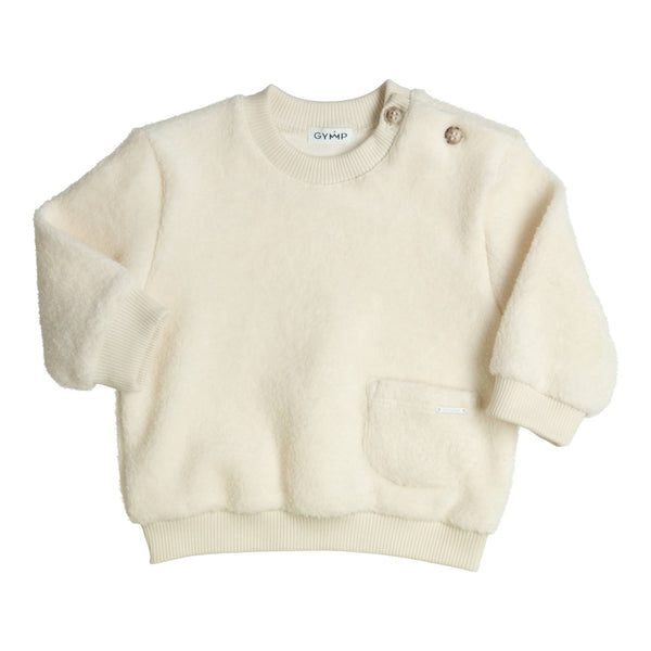 Jongens Sweater Honor van Gymp in de kleur Ecru in maat 86.