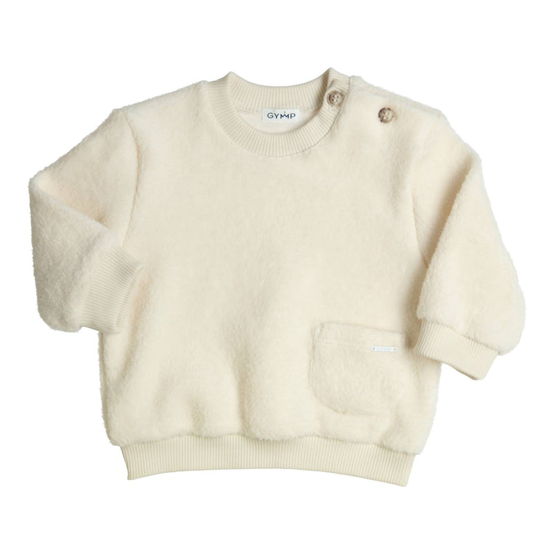 Jongens Sweater Honor van Gymp in de kleur Ecru in maat 86.