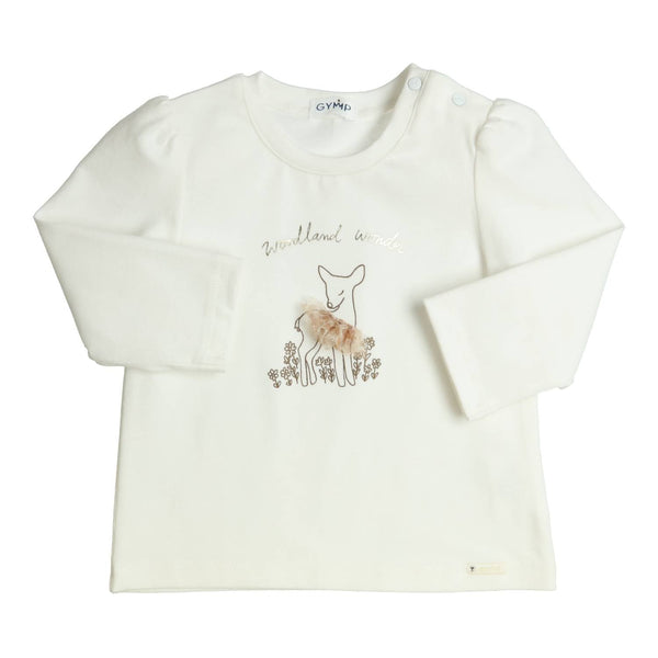 Meisjes Longsleeve Aerodoux van Gymp in de kleur Off White in maat 86.