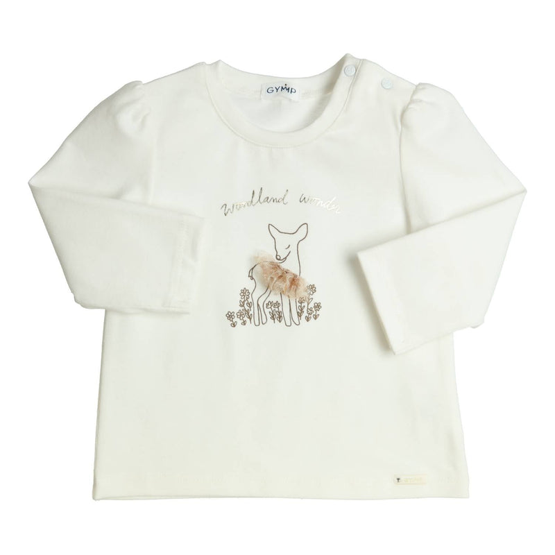 Meisjes Longsleeve Aerodoux van Gymp in de kleur Off White in maat 86.