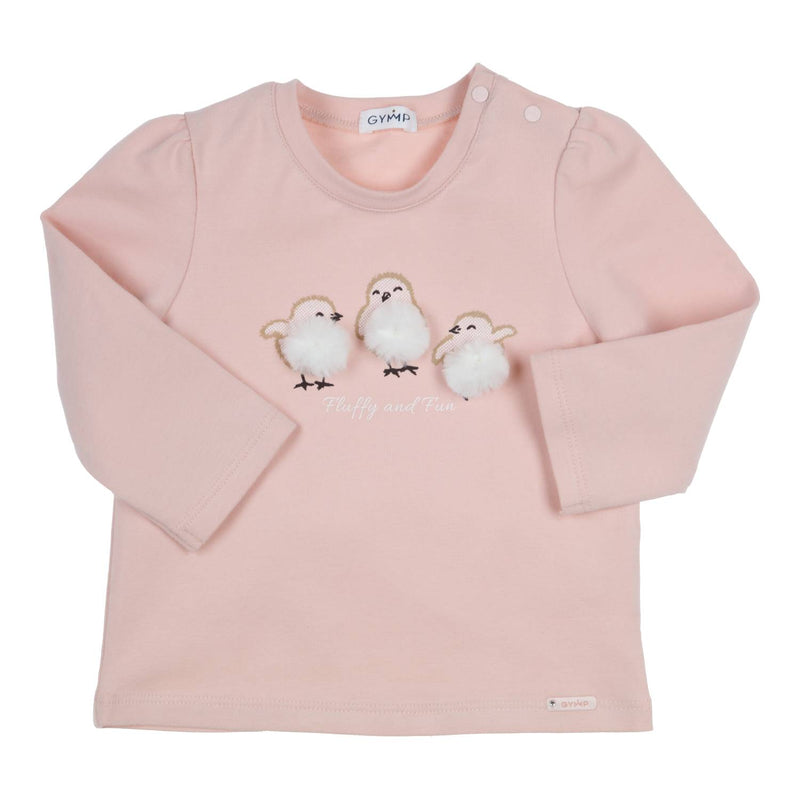 Meisjes Longsleeve Aerodoux van Gymp in de kleur Old Rose in maat 86.
